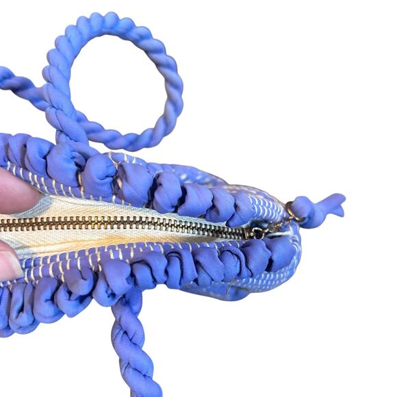 Vintage Hand made Mini Purse zip top top handle - Picture 3 of 5